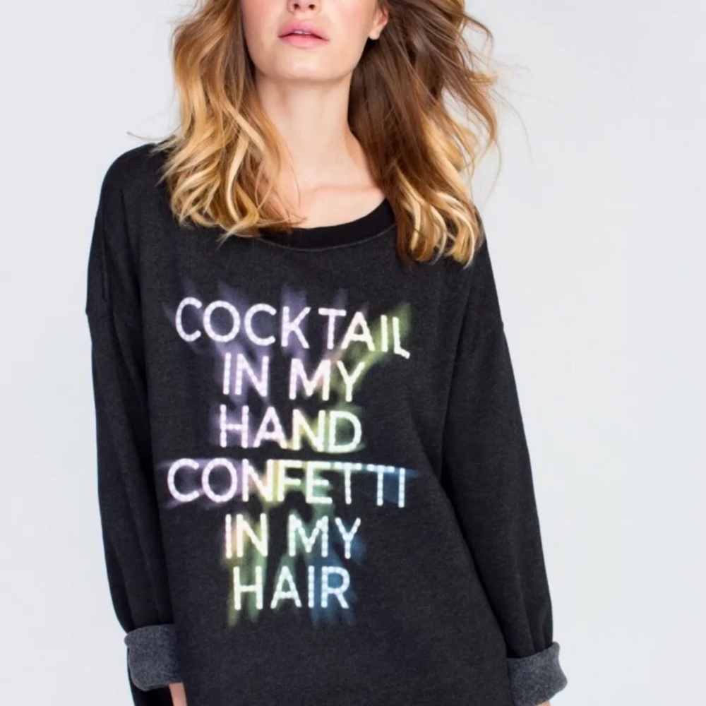 Wildfox Baggy Beach Jumper cocktail confetti